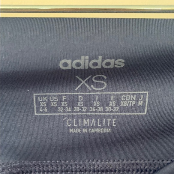 Adidas Women’s Climalite Navy and Pink Leggings Size XS - Picture 4 of 7